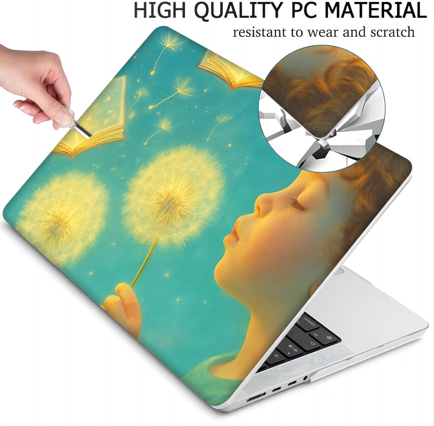 Compatible with MacBook Neo 13-inch, Hard Shell Case with Keyboard Cover and Screen Protector (A3404 A18 Pro chip, 2026 Release) - Dandelion MC22892