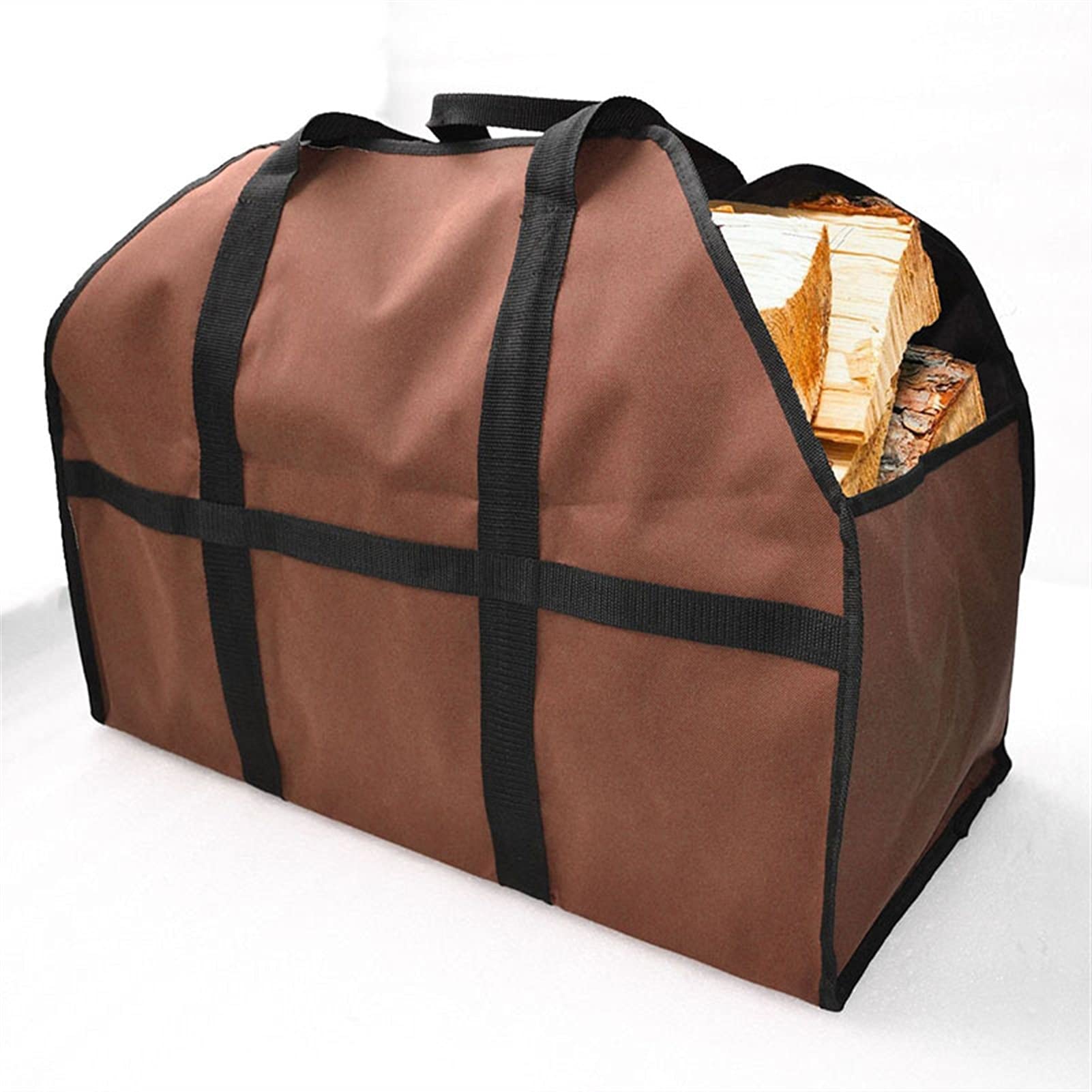 45,5 x 61 x 29 cm Canvas Firewood Carrier Bag - Trwały uchwyt kempingowy na zewnątrz do przenoszenia i przechowywania (kolor: F) (C)