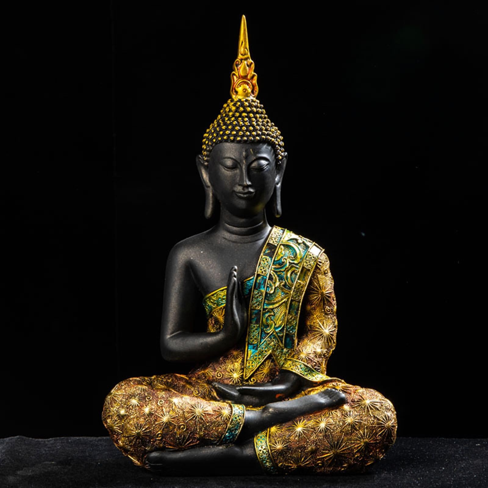 Figuras Decorativas Tailandia Buda Buda Escultura Budismo hindú Fengshui estatuilla meditación decoración del hogar Decoracion hogar(10cm)