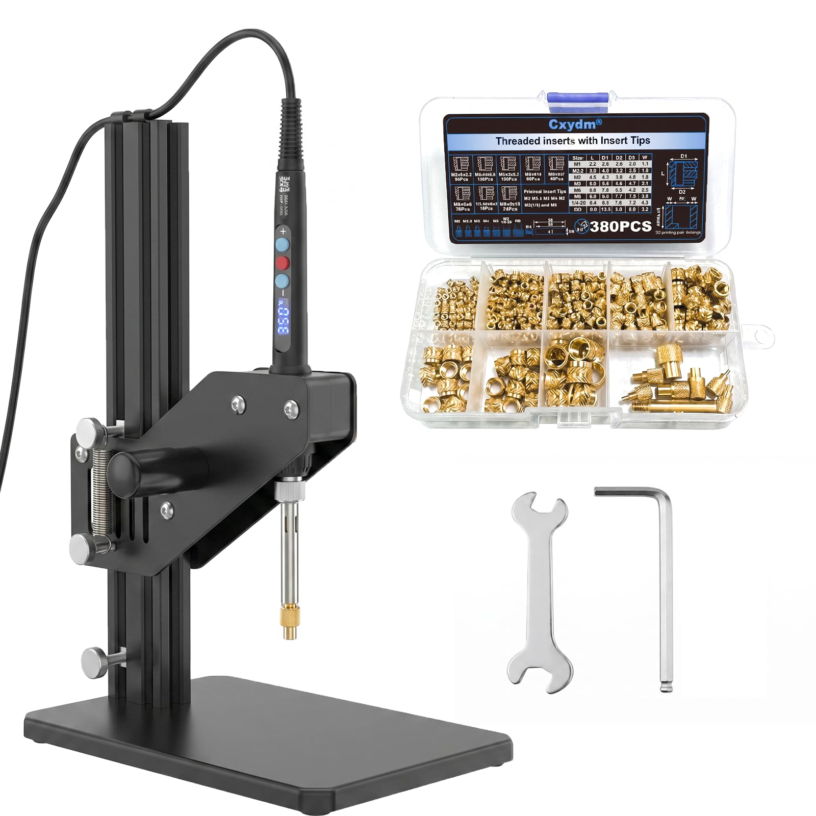 3D Printing Heat Set Insert Tool Kit - 210mm Height -8 3D Printing Heat Set Insert Tool Kit - 210mm Height -8