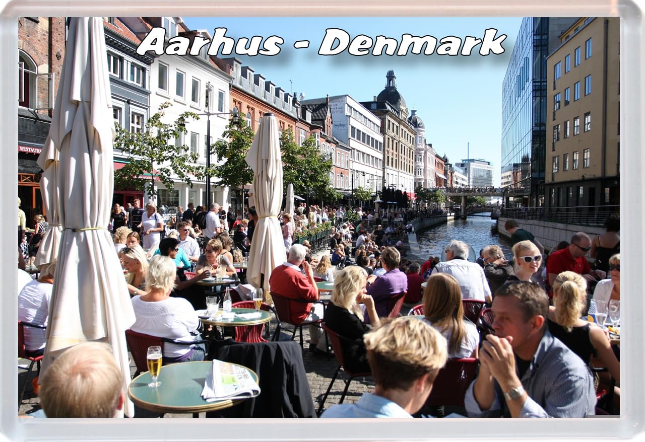 Baked Bean Store Multicolor Aarhus - Denmark - 96 X 67Mm Jumbo Fridge Magnet/Magnets Bbsfhm675