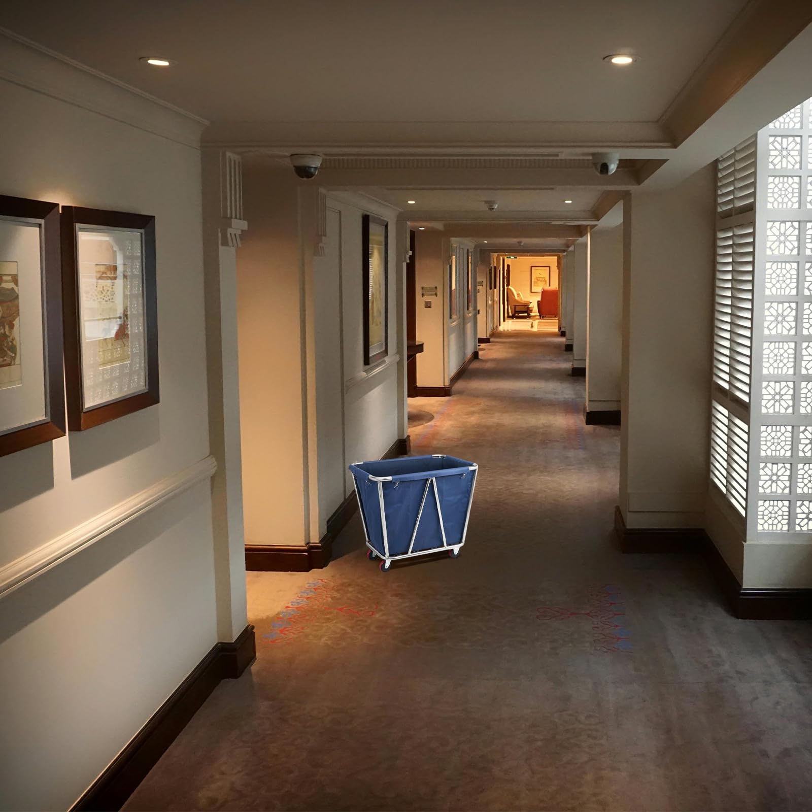 Sacca Bucato Sporco Rimovibile in Oxford per Carrello Lavanderia | Capacità Ampia e Struttura, Design Essenziale e Portatile, Uso per Organizzazione e Pulizia