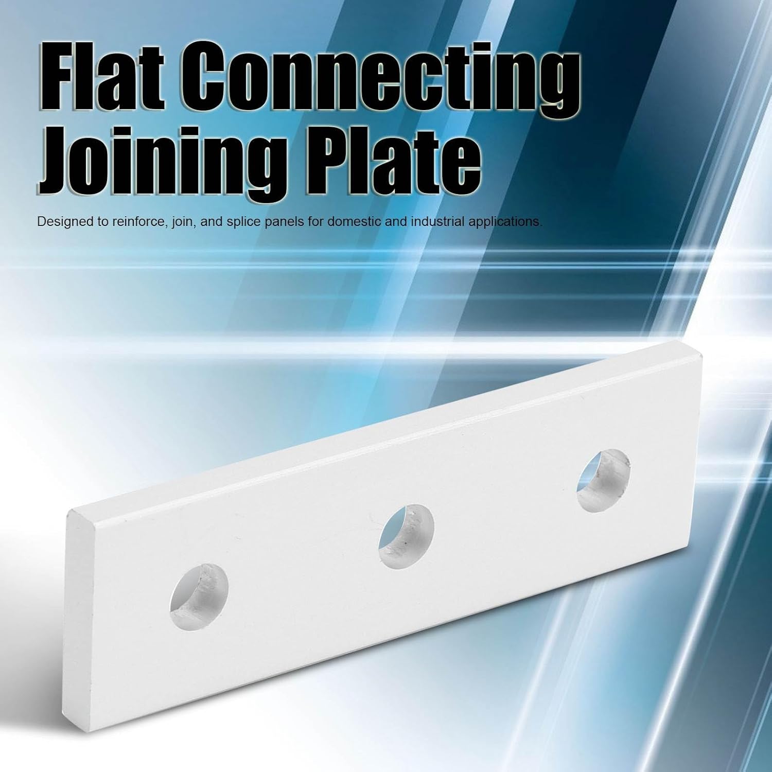 Compatibility with 10pcs Flat Mending Plates, JoiningPlate, 3 Hole Joining Plate,Straight Aluminum Connecting , Repair Fixing Bracket Connector, 2020‑3Hole 3030‑3Hole 4040‑3 (4040-3 Holes)
