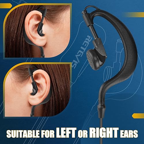 Miniatura 7 de Retevis RT22P Walkie Talkie, nueva versión de RT22 (paquete de 4) con auricular (paquete de 4), radio bidireccional FRS compacta, VOX, batería