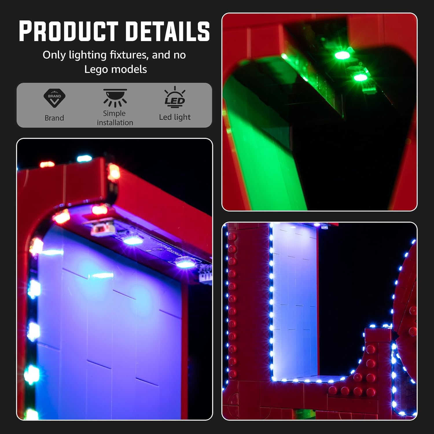 Nitemode LED Light Kit Compatible with Lego Love 31214, Upgraded Brightness Adjustable Lighting Accessories(No Model)