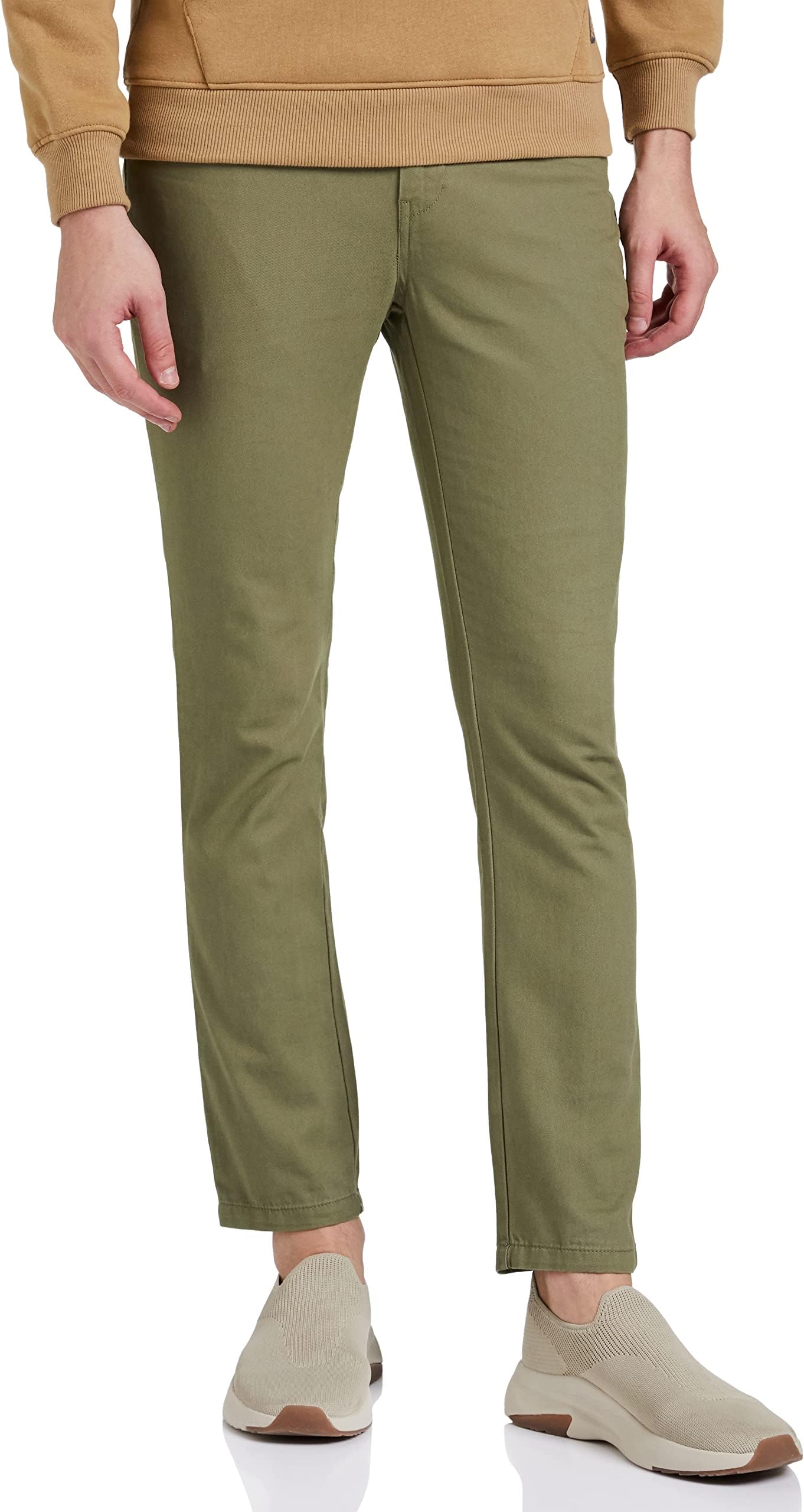 Amazon Brand - SymbolMen's Casual Cotton Pants | Scoop Pocket Chinos | Trousers (Regular Fit)