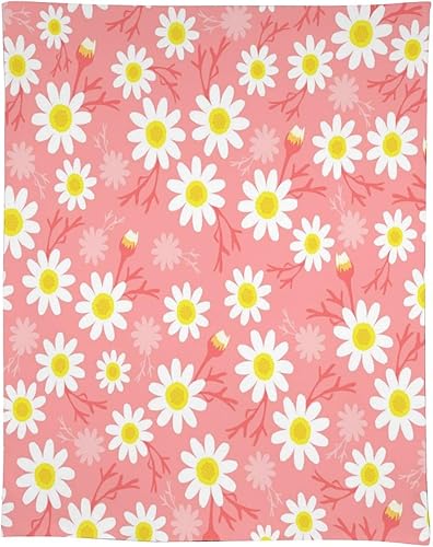 Miniatura 180 de Mantel floral hippie, diseño retro de los años 70, naranja, rosa, azul, floral, bohemio, estampado estético de margaritas, para fiesta, picnic