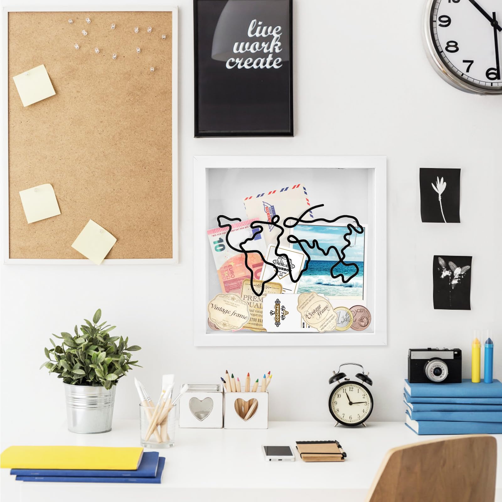 Avontuur Archiefbox - Houten Reisherinneringsbox Met Fotolijst