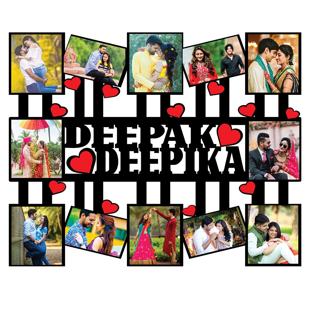 KSC® Customized Gifts Personalized Photo Frame with Name Collage | Customized Gift Personalized Photo Frame with Name 15 x 12 inch Size D1