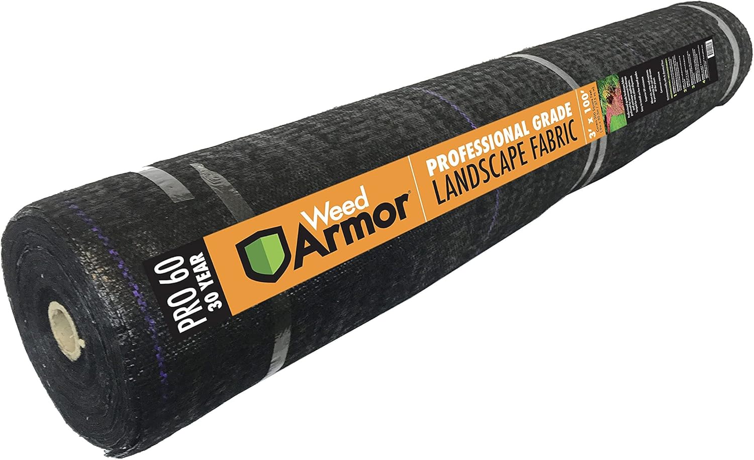 Pro 60, 30 Year Needlepunch Woven Landscape Fabric (3'x100') Heavy Duty Weed Barrier Fabric, Driveway Fabric, Stabilization, Heavy Duty Landscape Fabric, Erosion Control Fabric