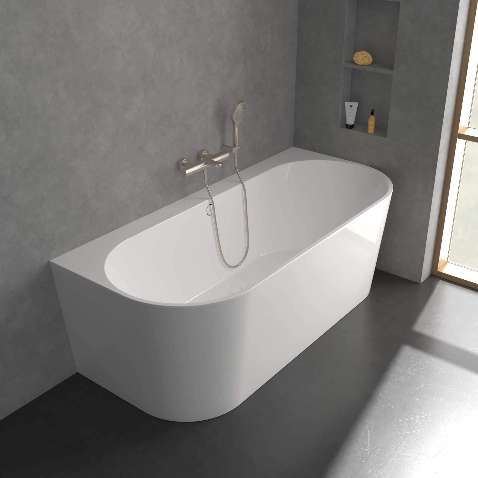Villeroy & Boch Verve Showers słuchawka prysznicowa z 3 rodzajami strumienia, z wbudowanym zaworem zwrotnym, łatwa w czyszczeniu, okrągła, szczotkowany nikiel matowy