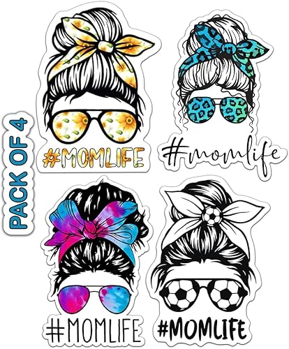 IMPERIAL VIBES Calcomanía de vinilo Mom Life 24:7 para automóvil, camión y furgoneta – Extraíble para uso en interiores y exteriores para laptop –