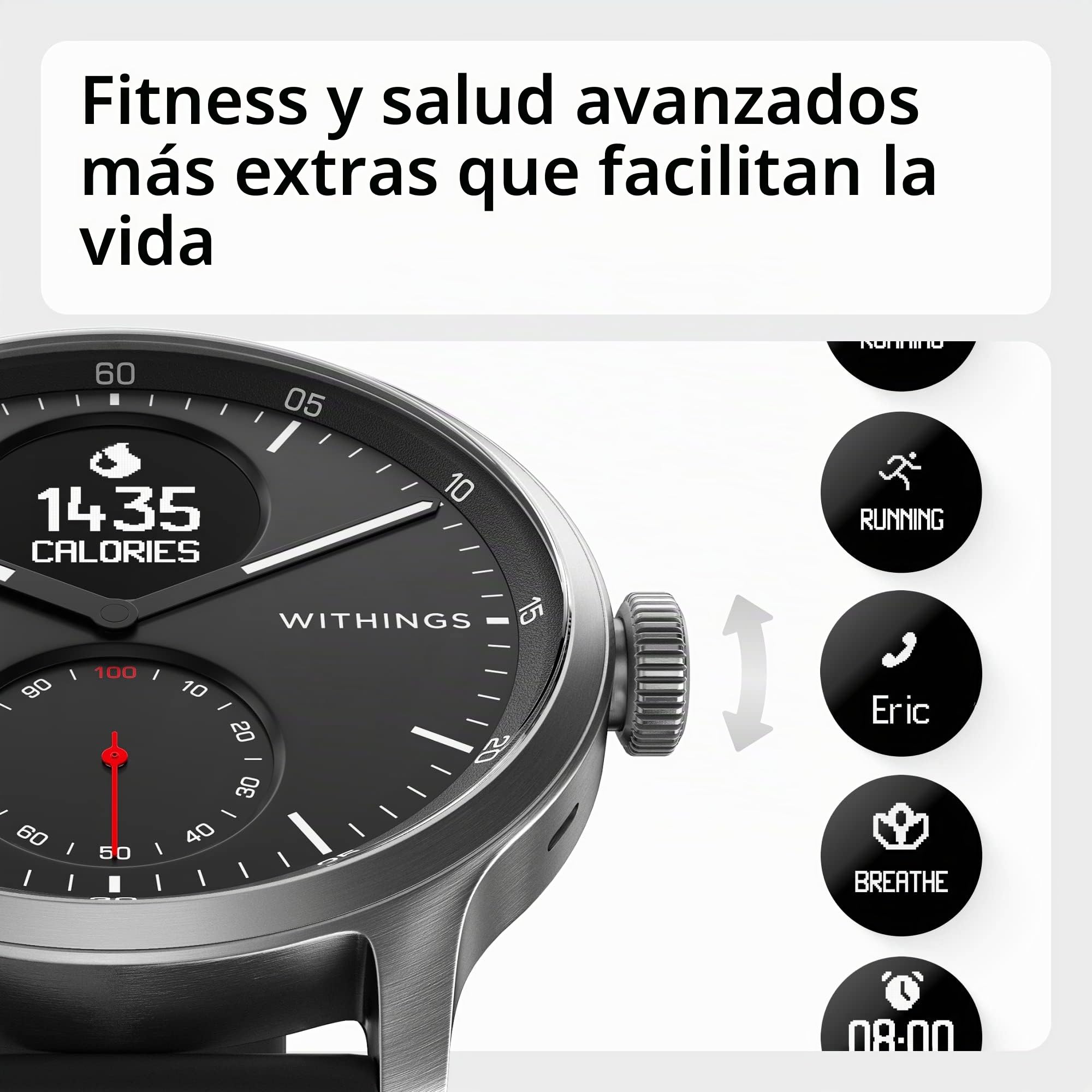 Withings , Scanwatch De 42 Mm Unisex Adulto, Negro (Black), Mm