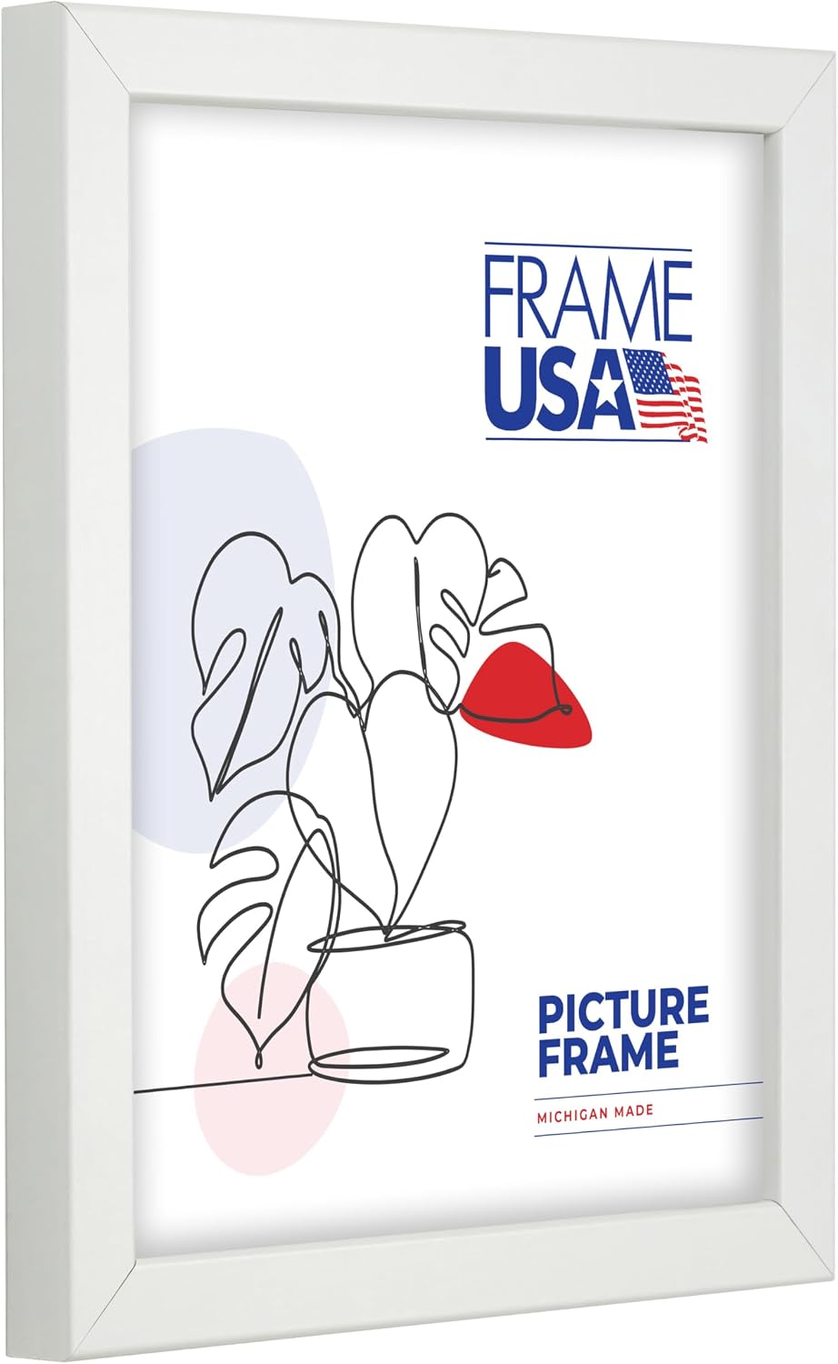 Frame USA 23x35 Picture Frame, White, Corporate Thin Series, Wall Hanging Frame with High Clarity Plexiglass