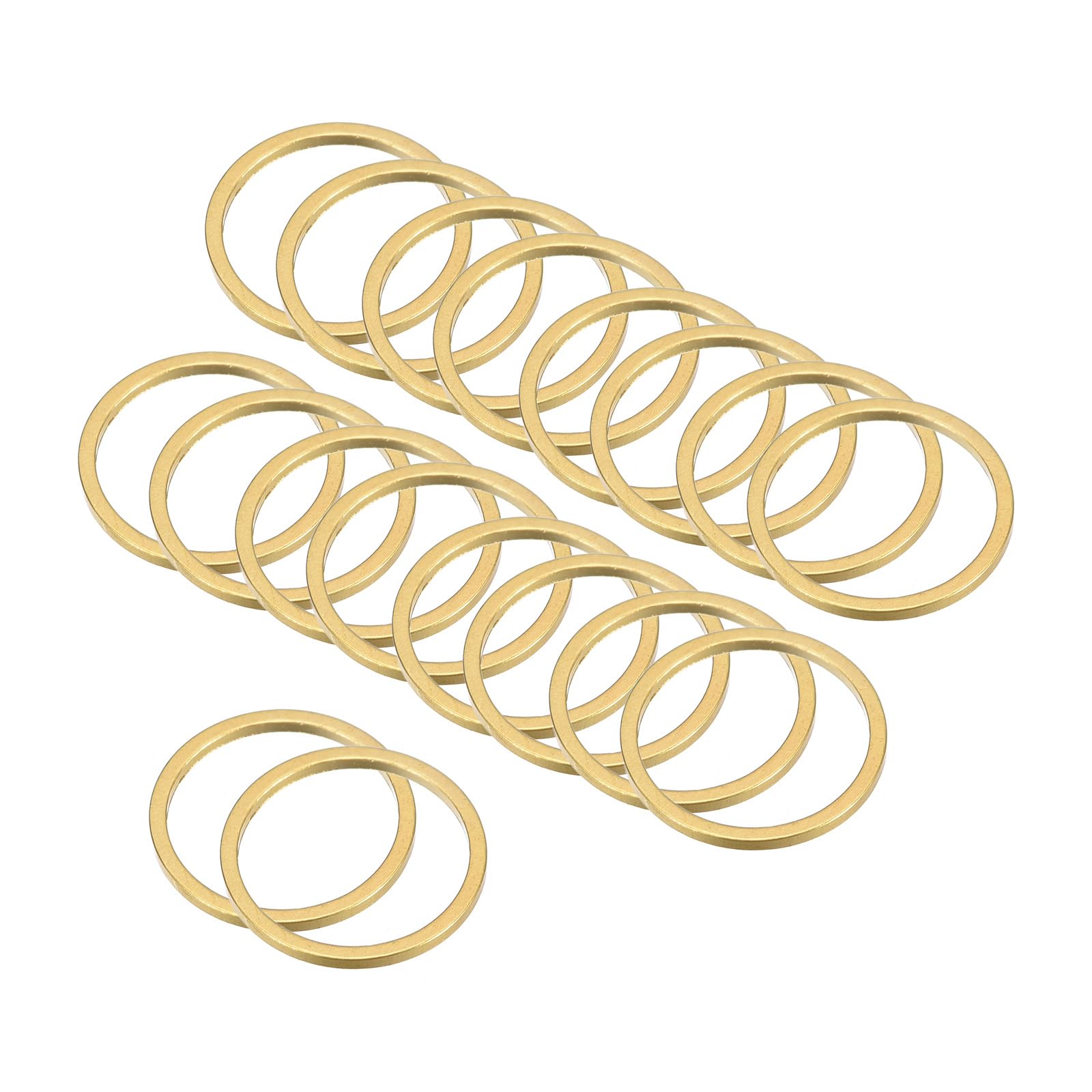 PATIKIL Beading Hoop Earrings, 30 Pcs Round Beading Findings Copper Hoop Earring for DIY Crafts Making Earring Necklace Making(14mm, Gold)