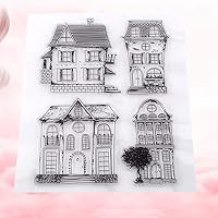 Vista 6 de Sello de goma transparente, tarjetas de álbum de fotos de bricolaje, sellos transparentes, hoja de sello de árbol de casa para decoración