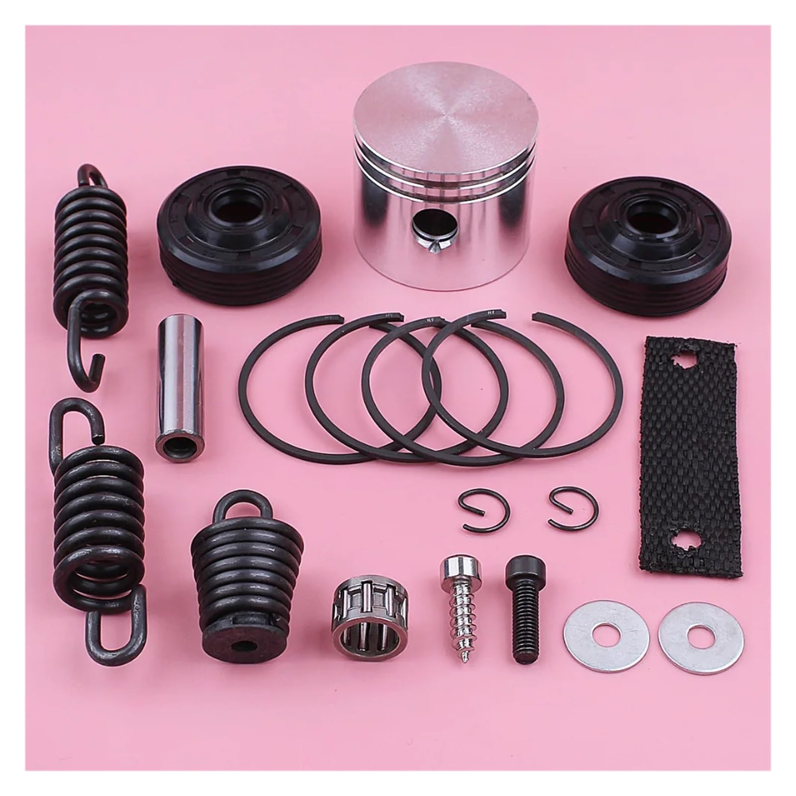 Kit de Anillo de retención de pistón de 41,1 mm for 350, 351 y 370, Sello de Aceite, Amortiguador AV, Juego de resortes, Repuesto de Herramienta de Repuesto for Motosierra.