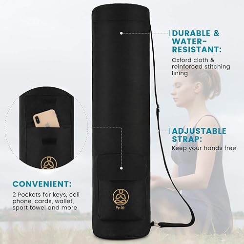 Miniatura 2 de Gonex Bolsa para esterilla de yoga, soporte para esterilla de yoga con cremallera completa, bolsa de transporte para mujeres y hombres con 2