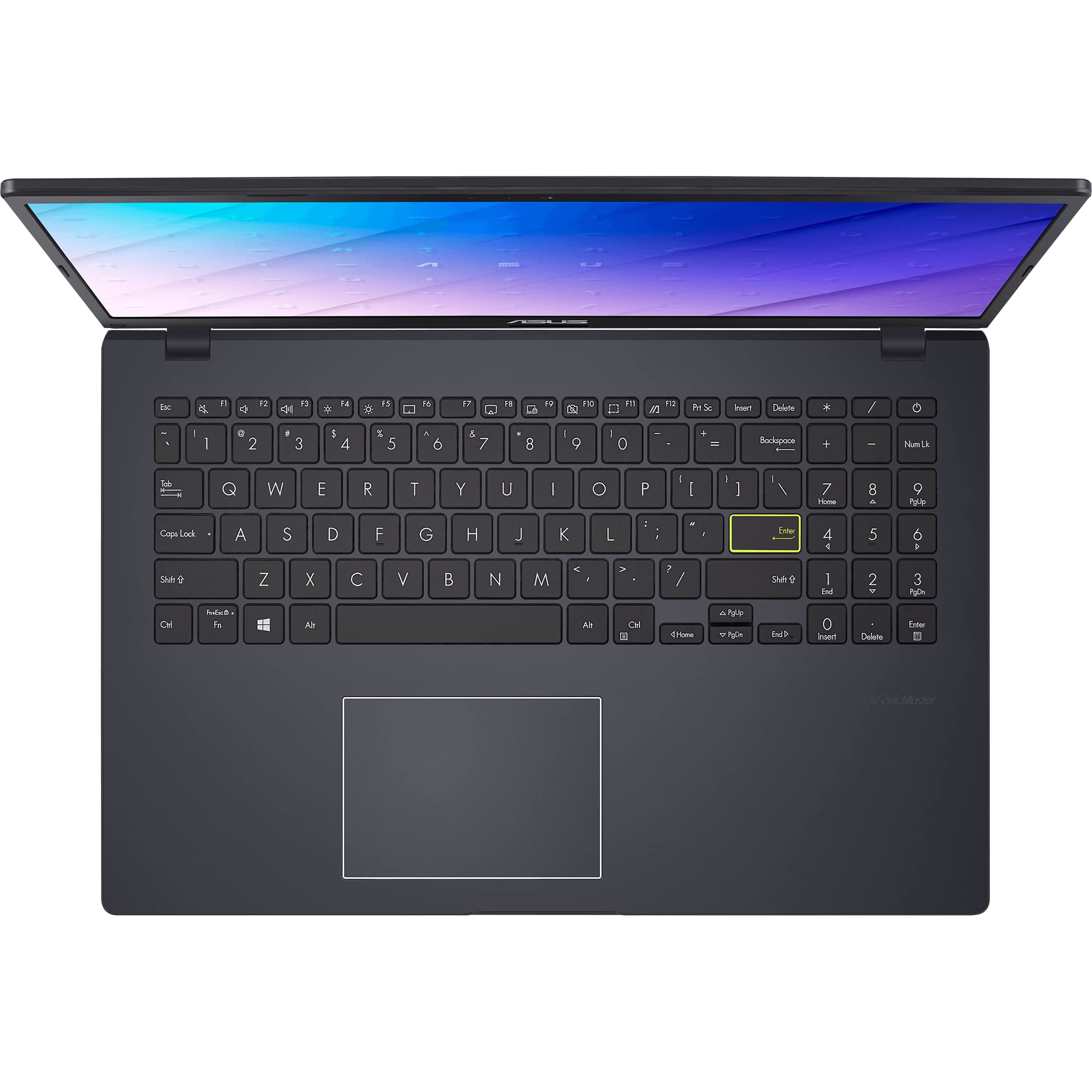ASUS E510MA-EJ617 - Ordenador Portátil 15.6" Full HD (Intel Celeron N4020, 8GB RAM, 256GB SSD, UHD Graphics 600, Sin Sistema Operativo) Negro Estrella - Teclado QWERTY español