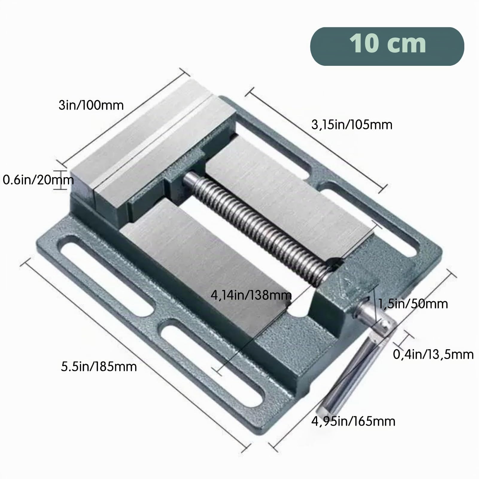 Etau de Perceuse a Colonne Étau de Fixation pour Perceuse et étau de Table avec Verrouillage de Base Pivotante de 10,2 cm Robuste de Précision Étau de Fraisage de Précision Étau de Serrage