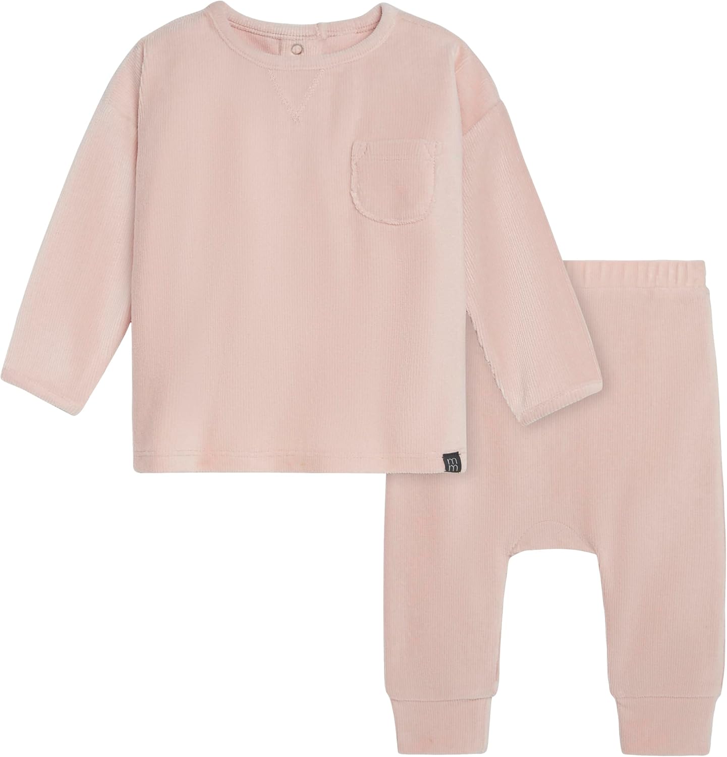 Modern Moments by Gerber baby-boys Velour 2-piece Drop Shoulder Top & Pant Set