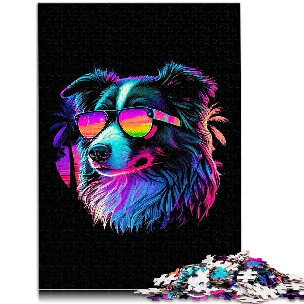 Puzzles pour Adolescents de 2000 pièces Border Collie Défi Difficile pour soulager Le Stress Cadeau Amusant 70x100cm