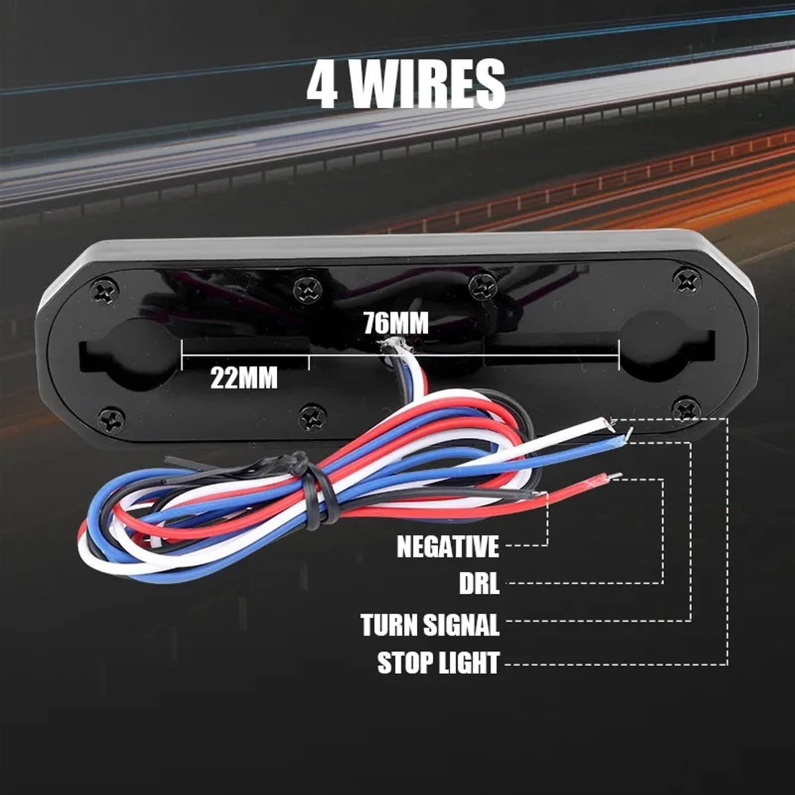 Fanale Posteriore 3 In 1 LED Freno Coda Freccia Luce Stop Sequenziale Flusso Segnale Direzionale DRL Lampada Per Camion Rimorchio ATV UTV Auto Auto 12V 24V Fari Posteriori Auto(2pieces 87leds 220mm)