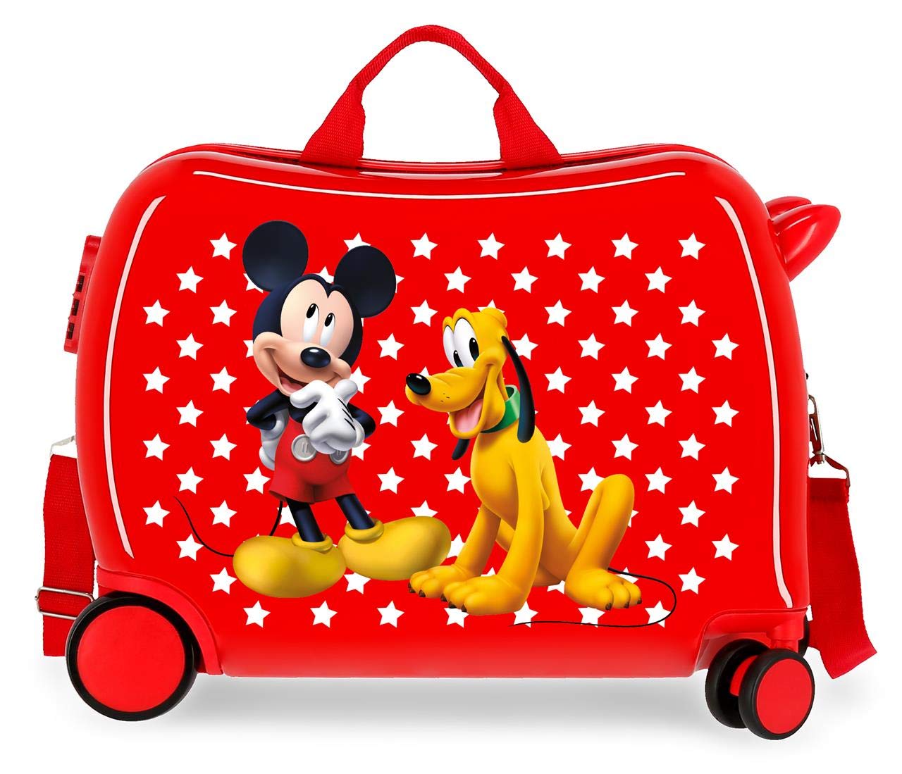 Walizka Kabina Rail Mickey & Pluto Stars i Minnie Fabulous, Mickey & Pluto Stars Czerwony, Maleta Correpasillos, Gwiazdy Miki i Pluto