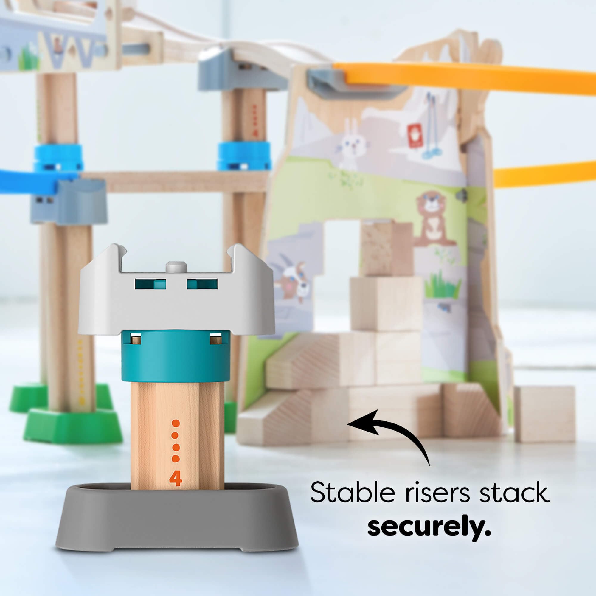 HABA Kullerbü Set Rehausseurs – 10 Colonnes Adaptables – Extension Pour Circuits Kullerbü – Dès 3 Ans – Créativité Et Motricité