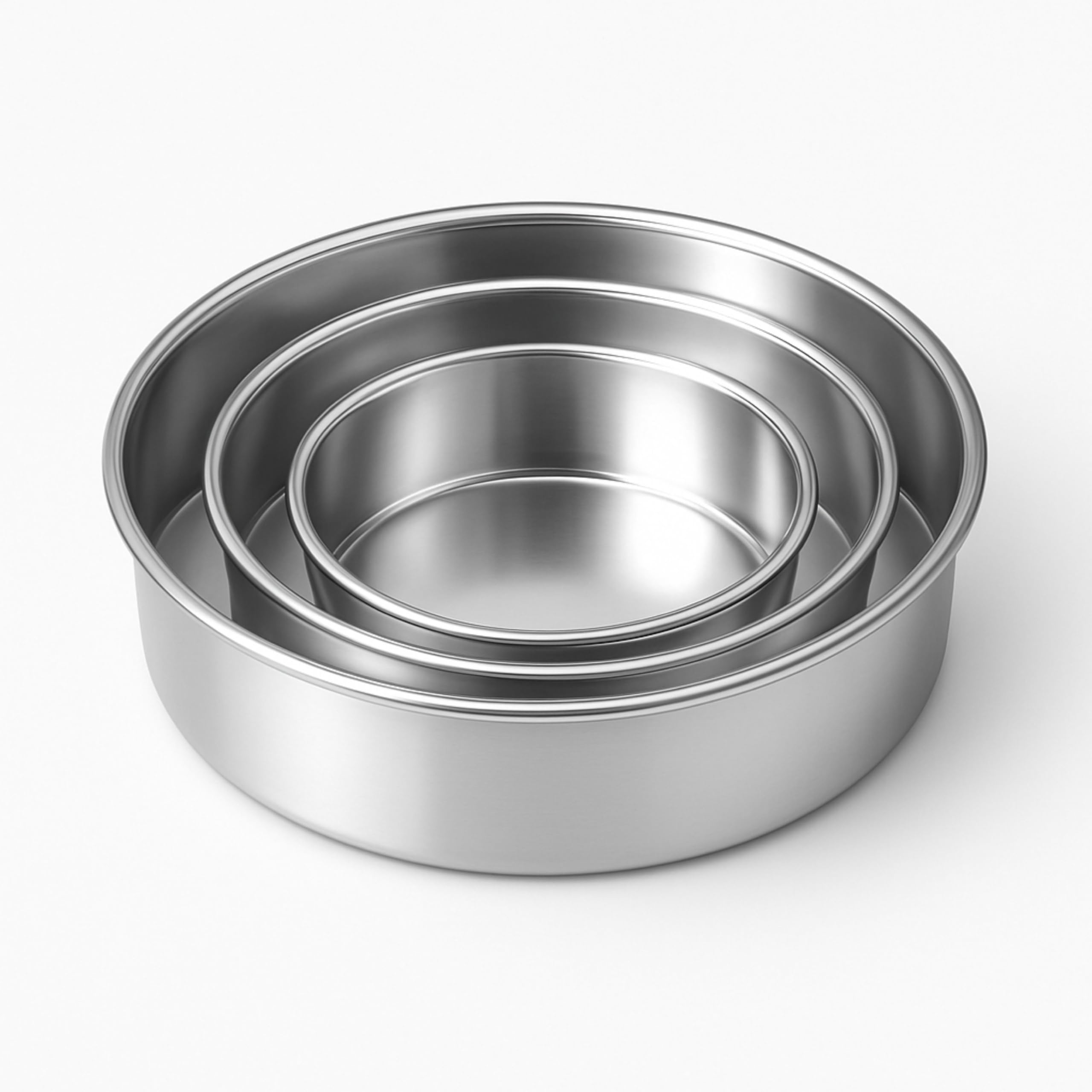 Set of 3 Aluminium Cake Baking Pans | Round Moulds for Oven, Microwave & OTG | Sizes 6", 7", 8" | Non-Toxic, Durable, Lightweight | Perfect for Brownies, Sponge Cakes & Festive Desserts-image-12