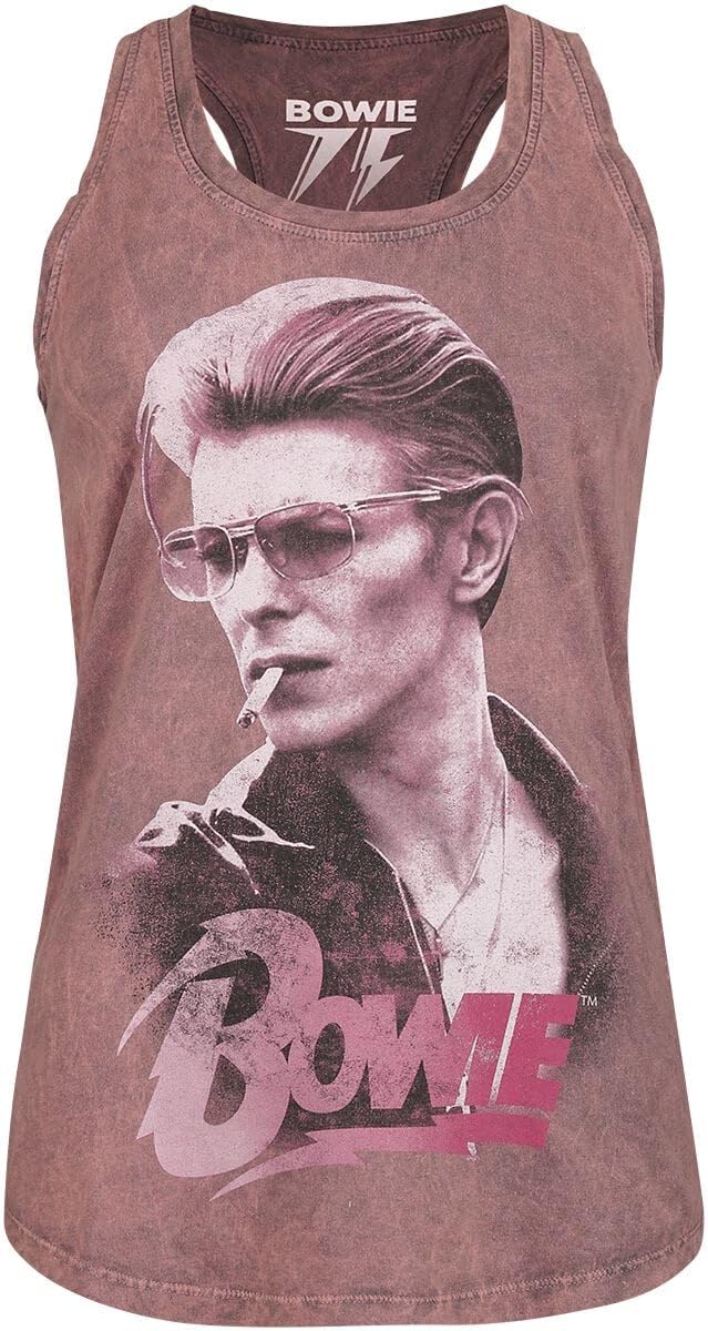 David Bowie Smoking Femme Top Corail Regular/Coupe Standard