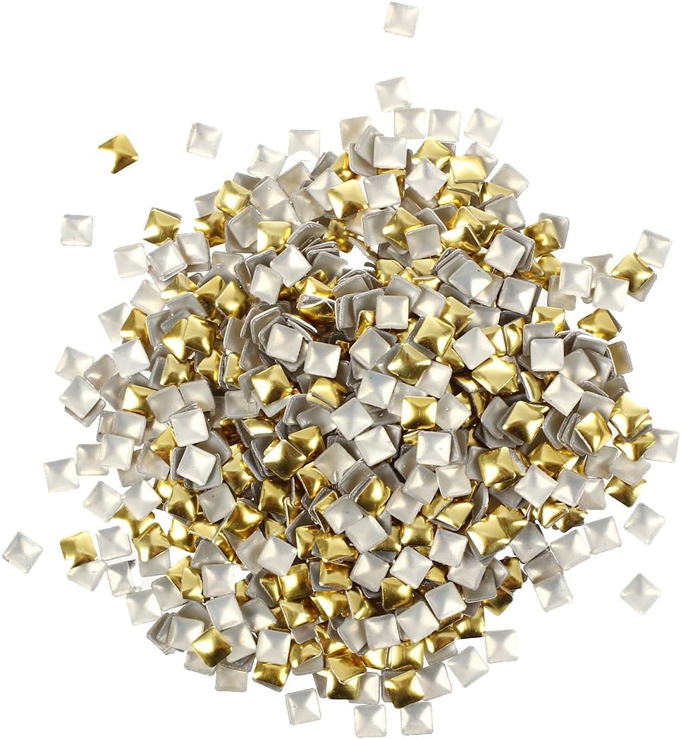 Pack of 270 Nail Art Studs - 4mm - Gold and Silver - Nail Art - Rhinestone - Gems from Y2B