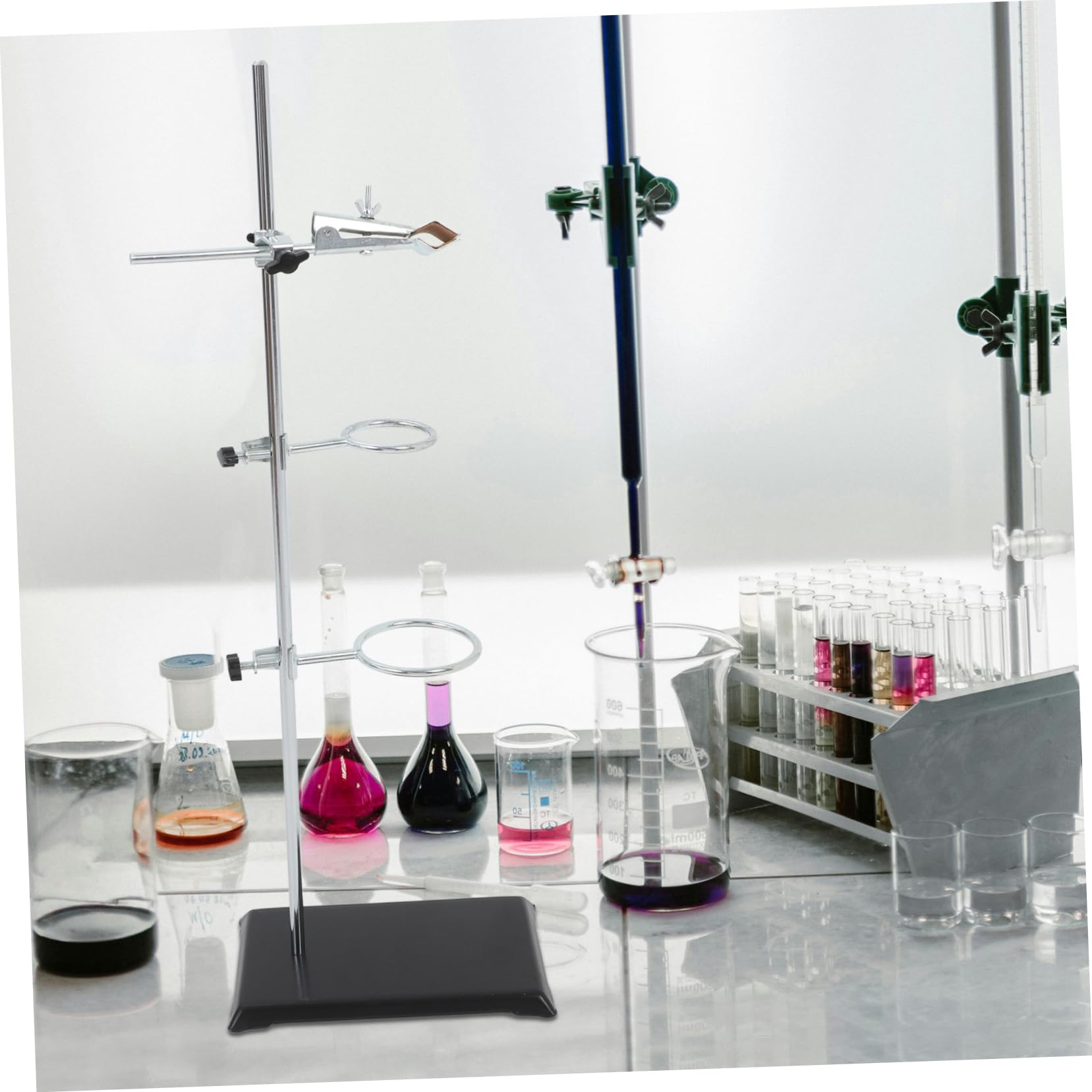 Healvian Matériel Métallique De Laboratoire Support De Laboratoire En Acier Inoxydable Support À Pince Support Pour Équipement De Laboratoire Support En Anneau