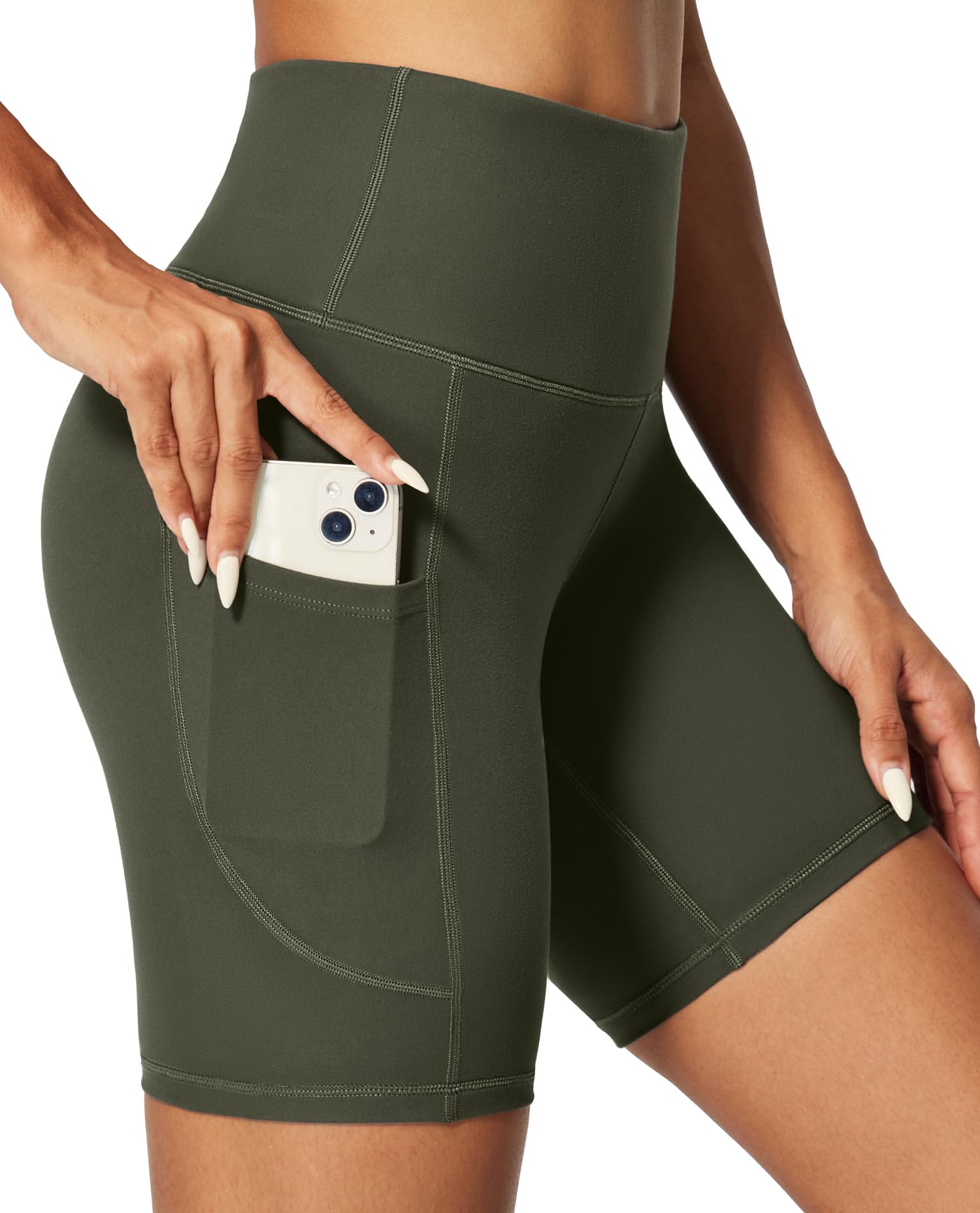 IUGA Biker Shorts Women 6" Tummy Control Workout Yoga Compression Shorts