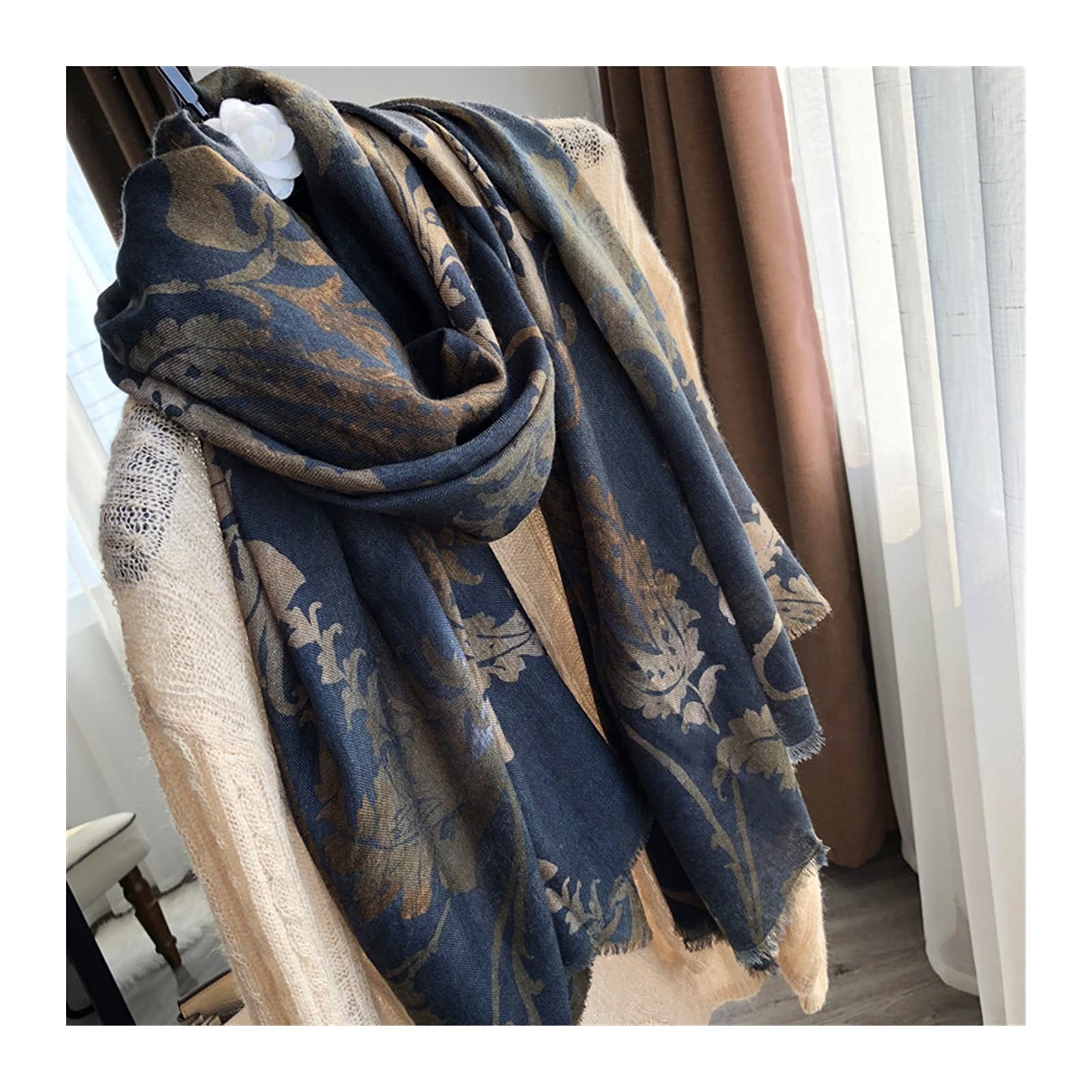 Damen Schal Kaschmir-Schal-Frauen-Verpackungs-Warmer weicher Herbst und Winter dünne Mode Vergrößert Printed Schal Kaschmir Herbstschal Winterschal (Color : A, Size : 100-200 cm)