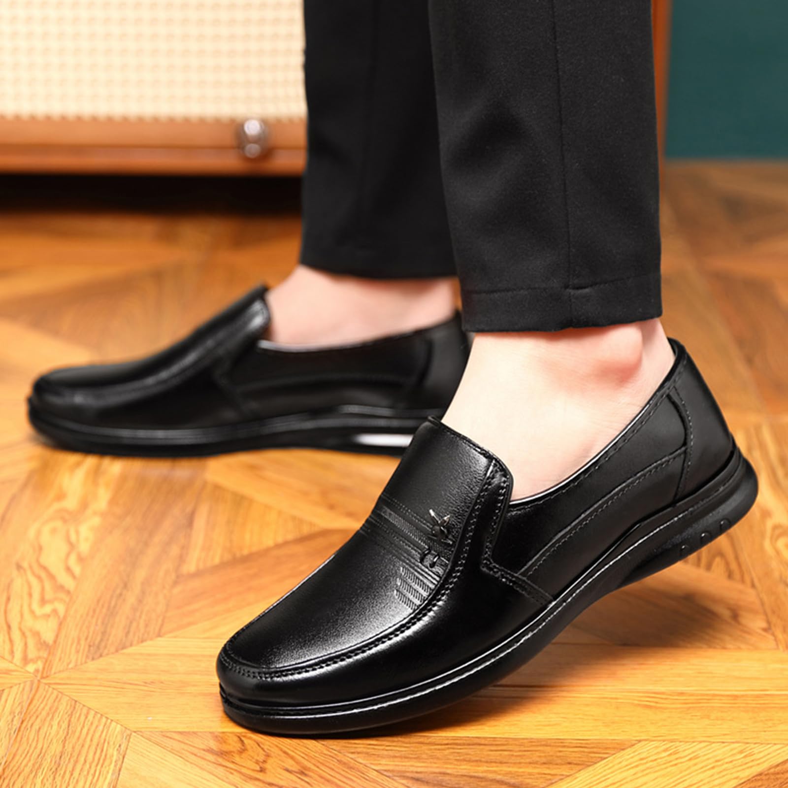 Scarpe da Eleganti Uomo a Punta Mocassini | in pelle PU, casual, senza lacci, antiscivolo, ufficio, Business, Formale, Sposa