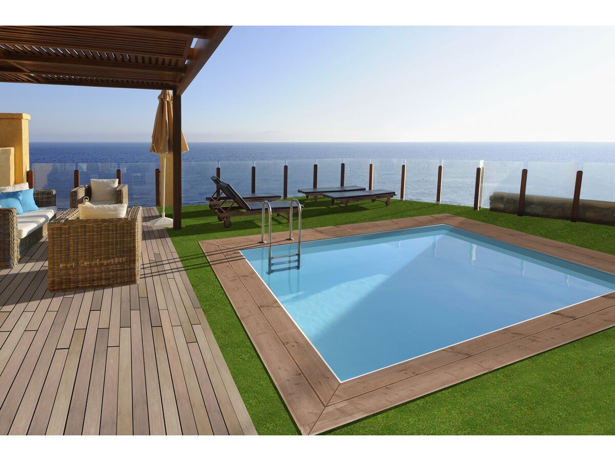 Piscine Bois Rectangle Caimans 140" - 4.10 x 3.00 x 1.39 m + Pompe à Chaleur 3.5 KW/h