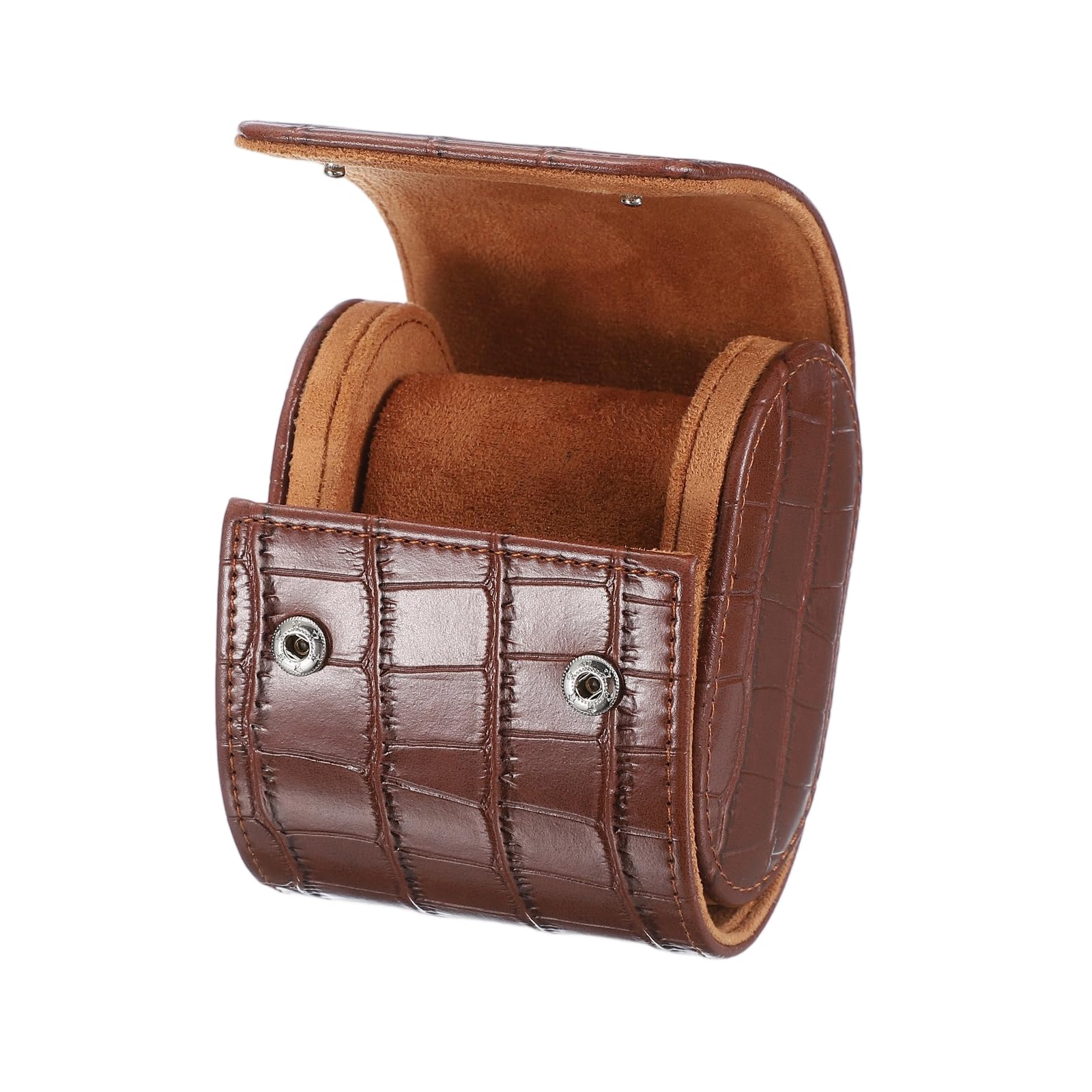 Étui de voyage à roulettes pour montres, en cuir, à un seul compartiment, pour hommes et femmes. Organisateur de rangement avec coussin amovible, idéal pour les voyages et la présentation. Coloris :