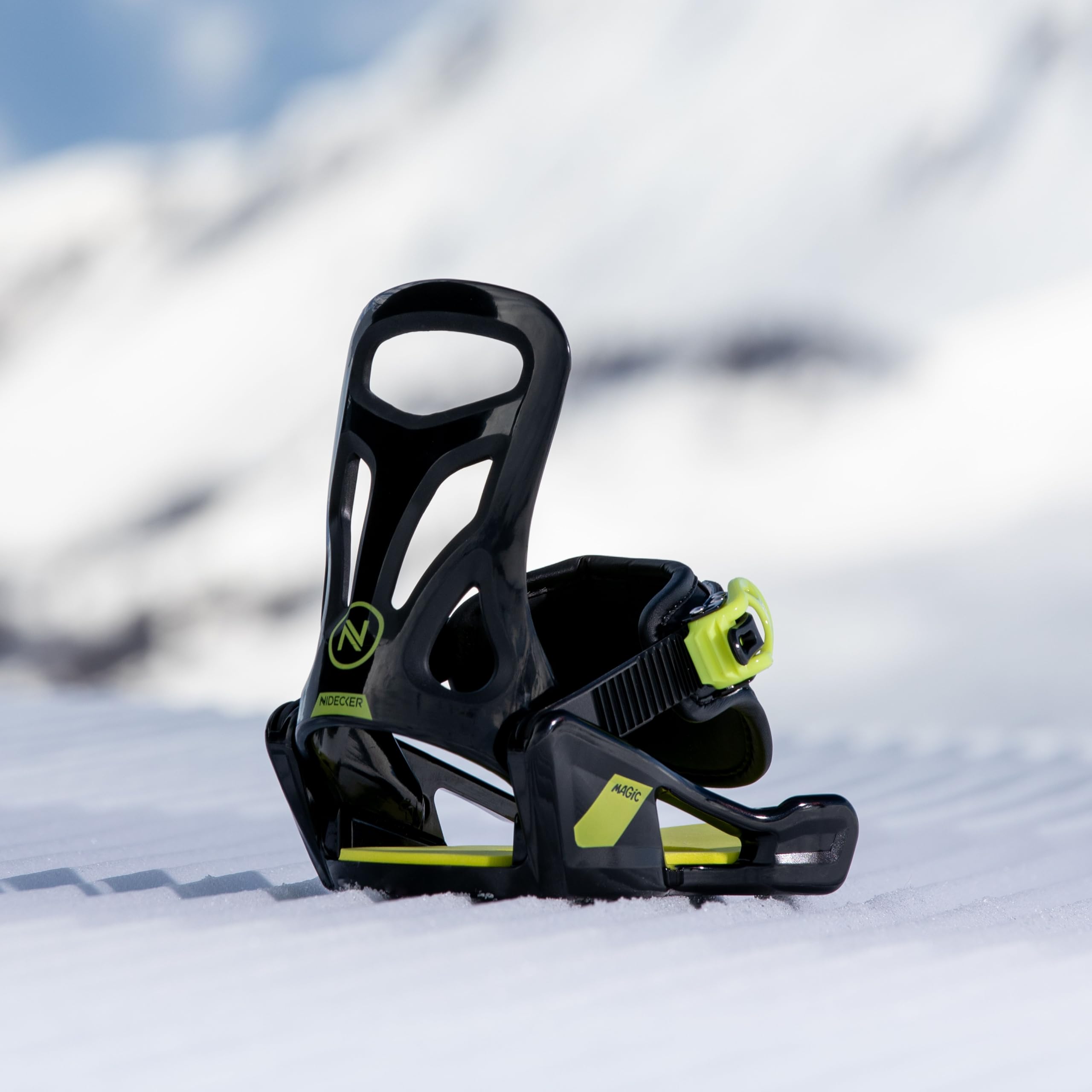 Nidecker Magic Fixations de Snowboard Scamp - Fixations Soft-Flex pour Jeunes avec ajustements sans Outil