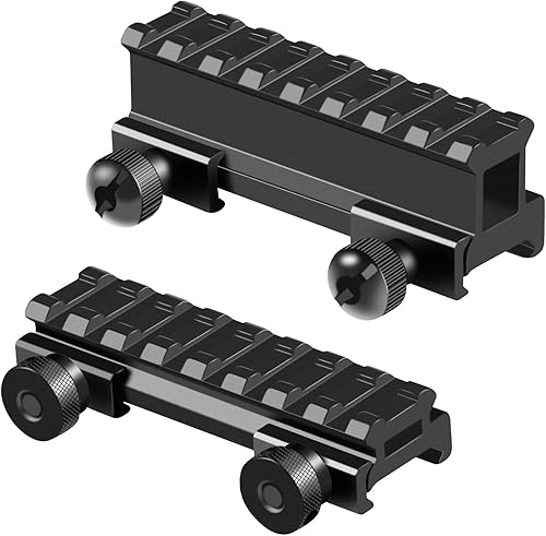 Miniatura 2 de FENTUK - Soportes elevadores Picatinny de 1 pulgada de alto perfil y perfil bajo de 12 pulgada, 8 ranuras, montaje elevador de riel Picatinny con