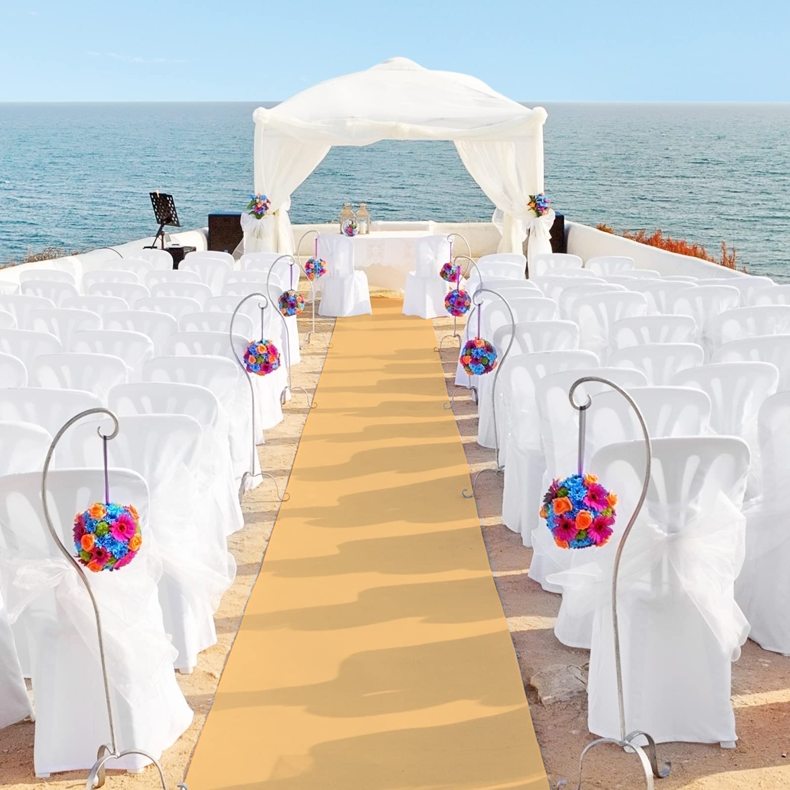 3 x 100 ft Wedding Aisle Runners for Outside Rustic Aisle Runner for Wedding Ceremony Runway Carpet Roll Polyester Floor Runner for Wedding Party Bridal Shower Indoor Outdoor Decorations