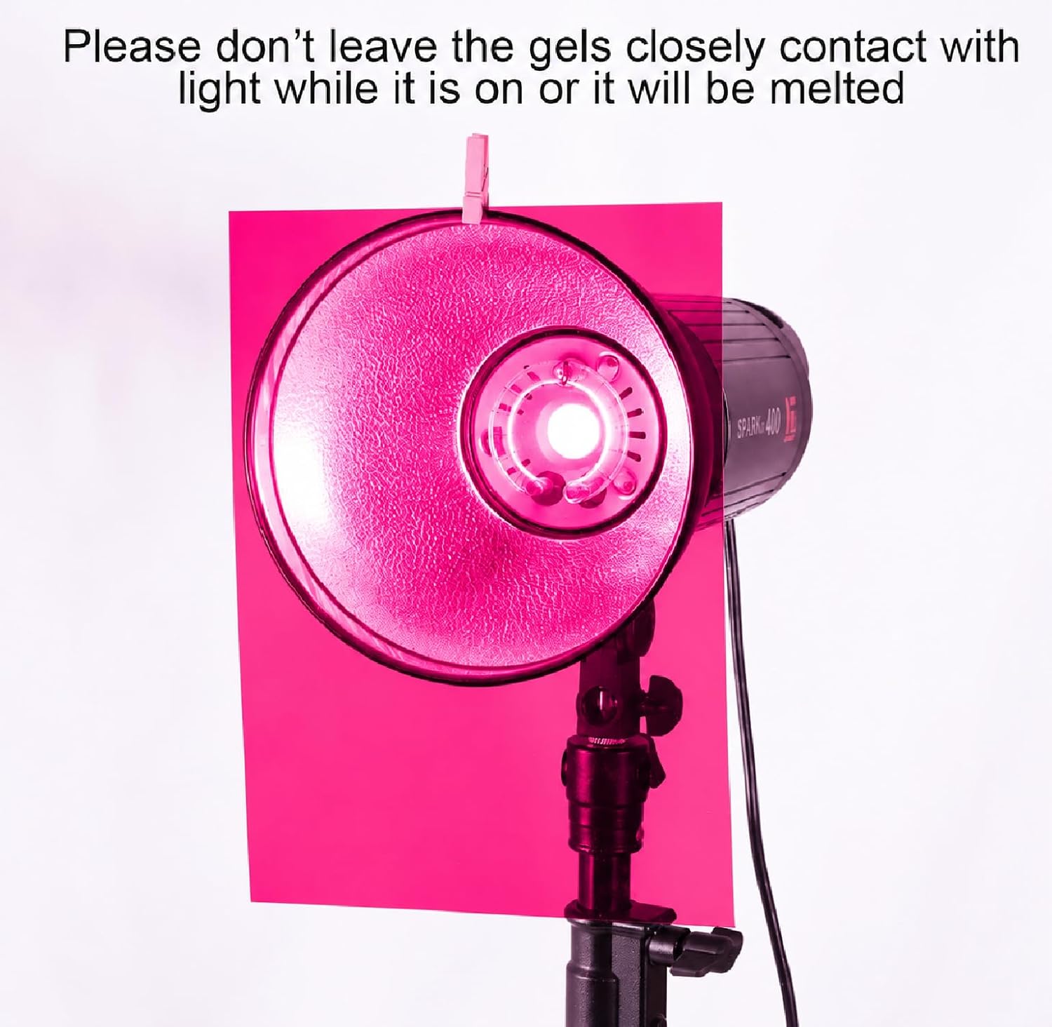 Pangda 9 Pack Rose Pink Gel Light Filter Rose Pink Lighting Gel Sheets Colored Film to Cover Lights Plastic Colored Overlays Correction, 1.7 by 8.3 Inches for Film, Video, Photo, Stage