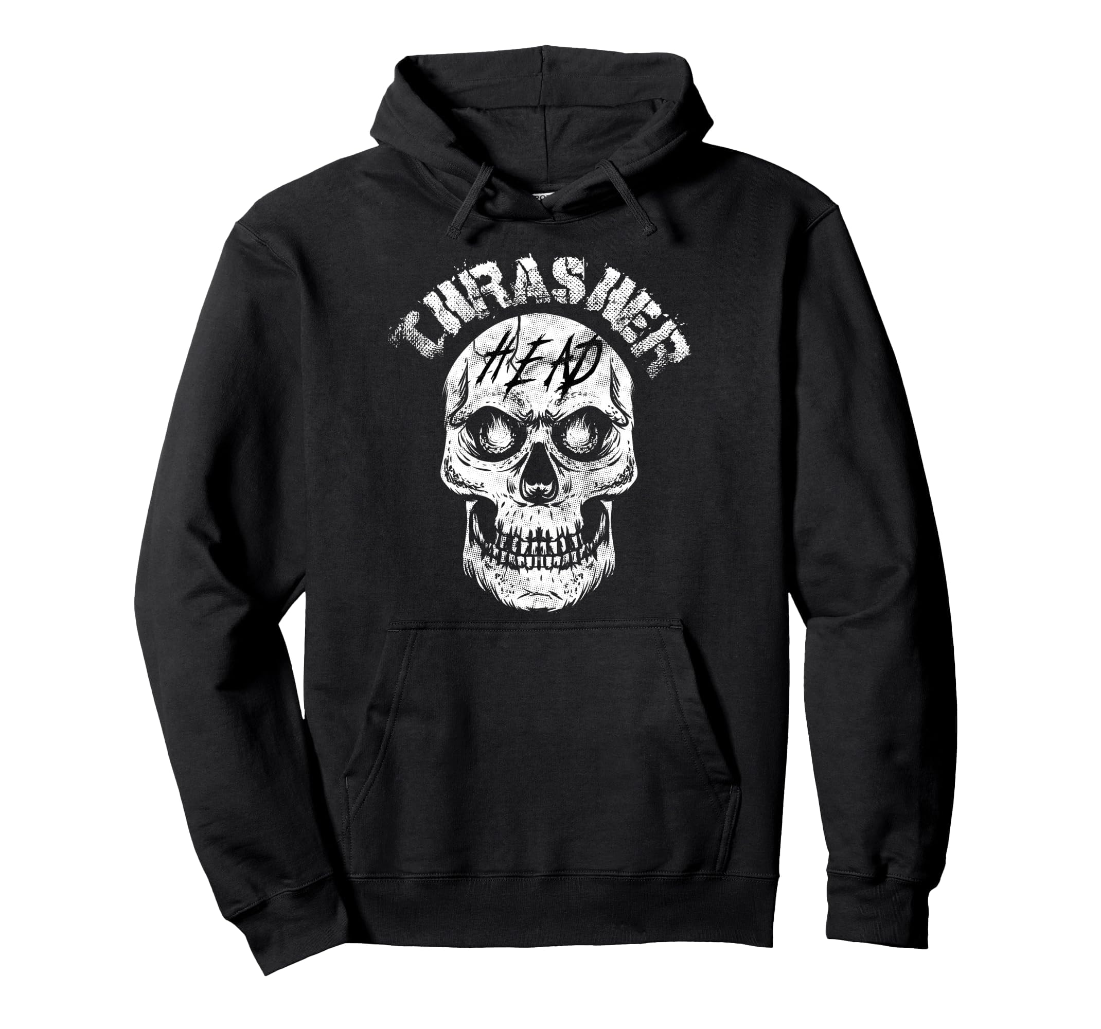 Thrasher Head Shirt Distressed Skull Vintage Skater Pullover Hoodie