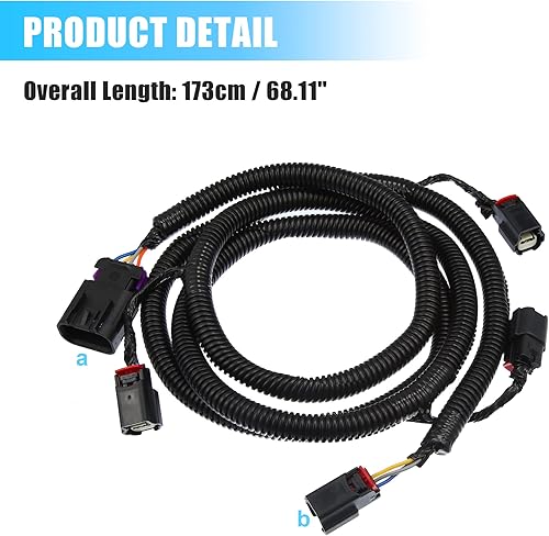 Miniatura 6 de X AUTOHAUX Arnés de cables con sensor de respaldo trasero para Chevy Suburban Tahoe para GMC Yukon para Cadillac Escalade 22899761