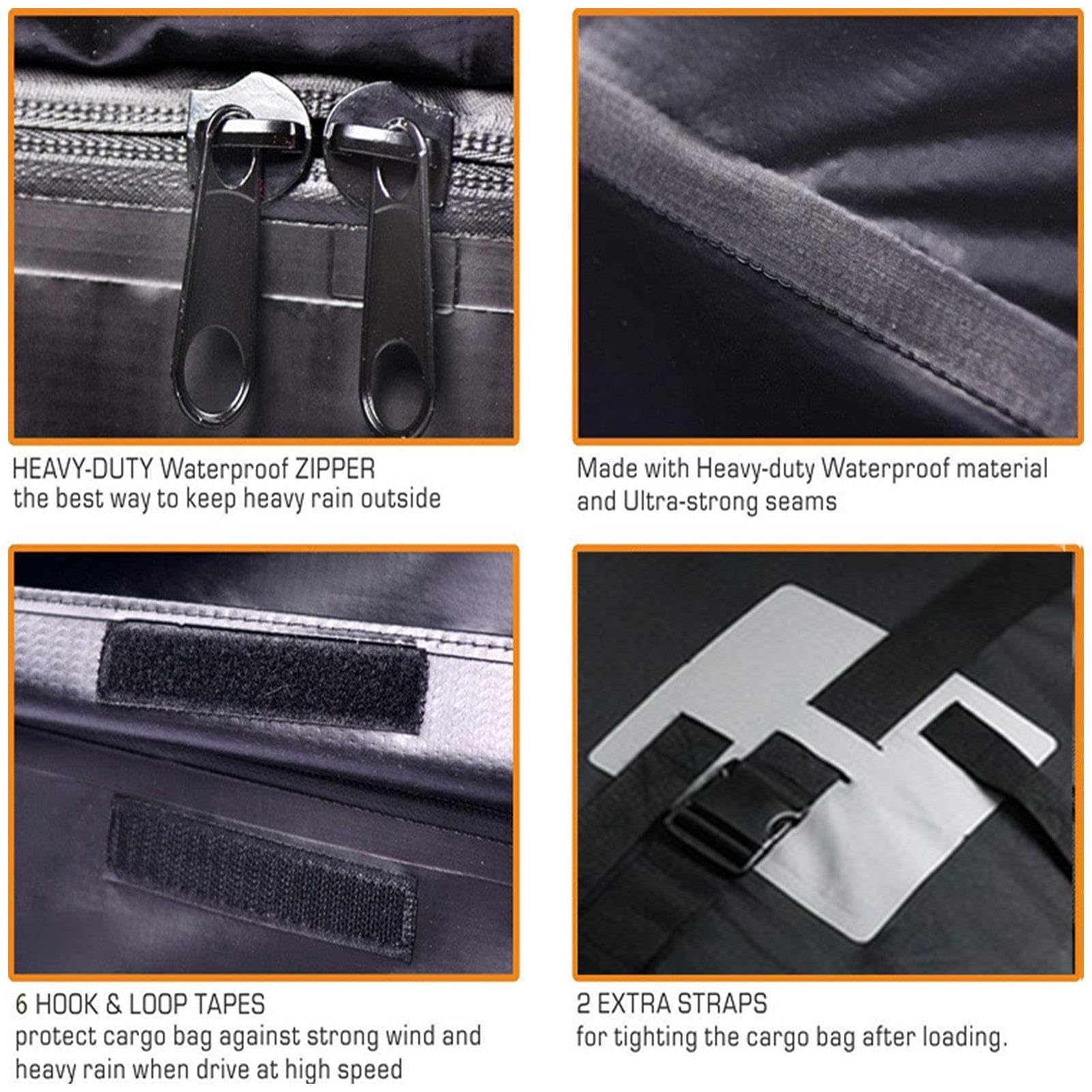Dachgepäcktasche 'Auto - Dachgepäcktasche 'Autodach,Verstärkte 600D PVC | Plane, wasserdichte Dachgepäcktasche 15 Kubikfuß | Gepäcktasche für Reisen