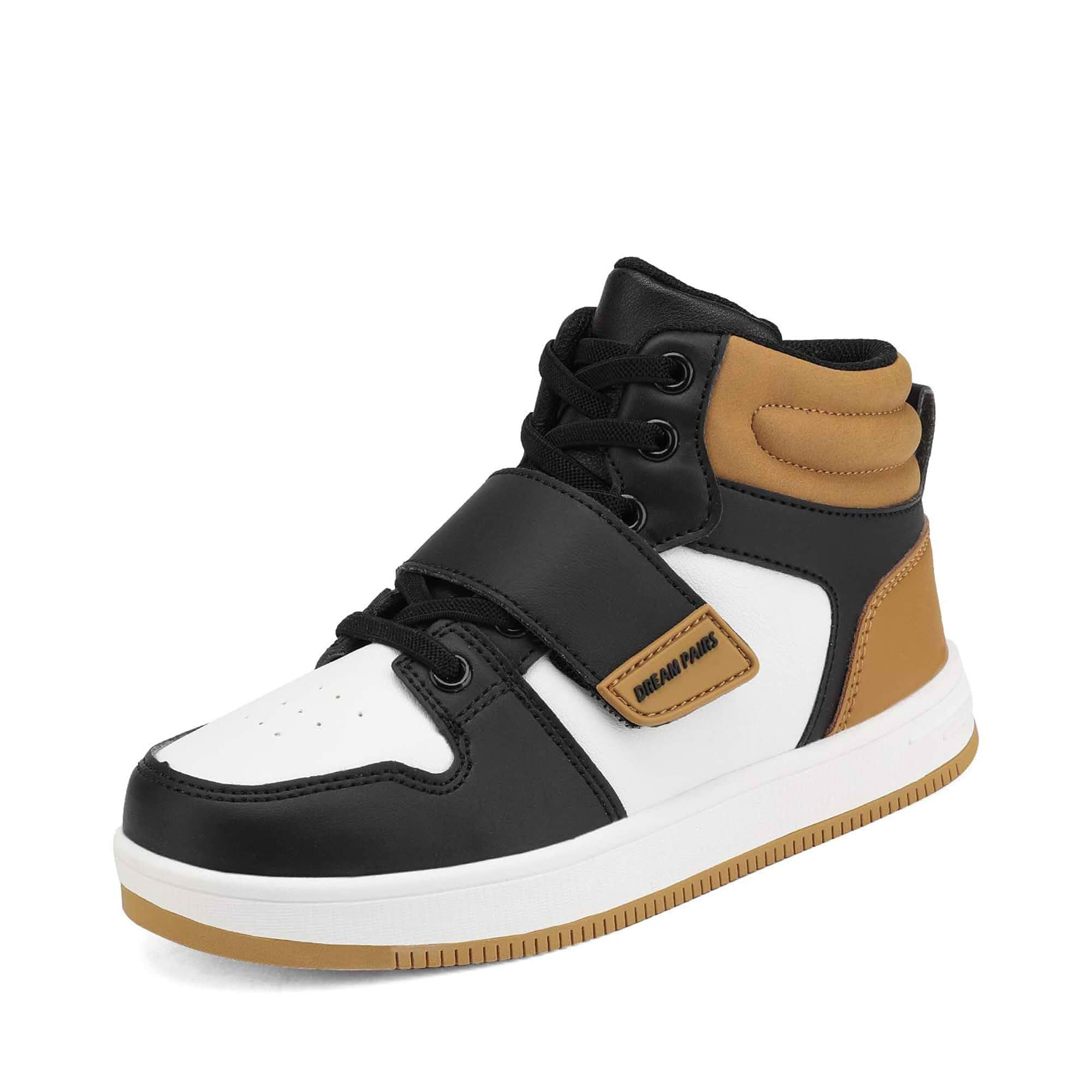 DREAM PAIRS Unisex Basketball Shoes School Sneaker Slip on Easy-Care High Top Upper Cushioned Comfort Insole Traction Durable Outsole Athletic Daily Casual Wear School Walking
