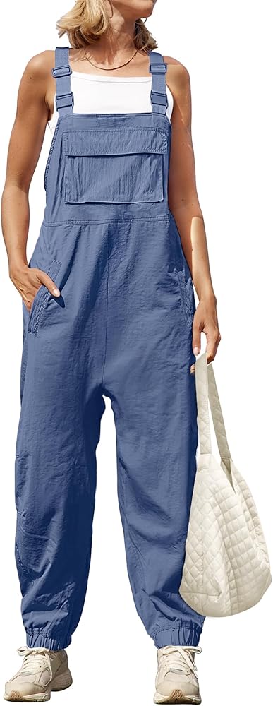 Amazon.com: ZESICA Women's Sleeveless Overalls Jumpsuit Casual