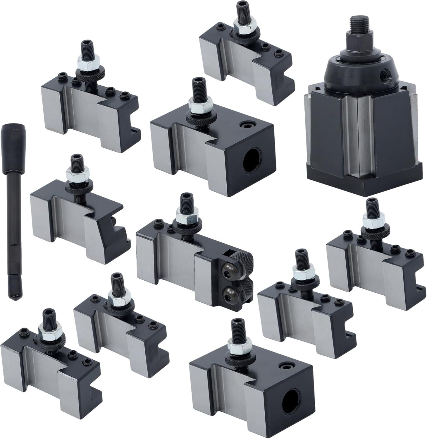 findmall AXA 250-111 Wedge Type Tool Post, Tool Holder Set 11PC, Lathe 6-12