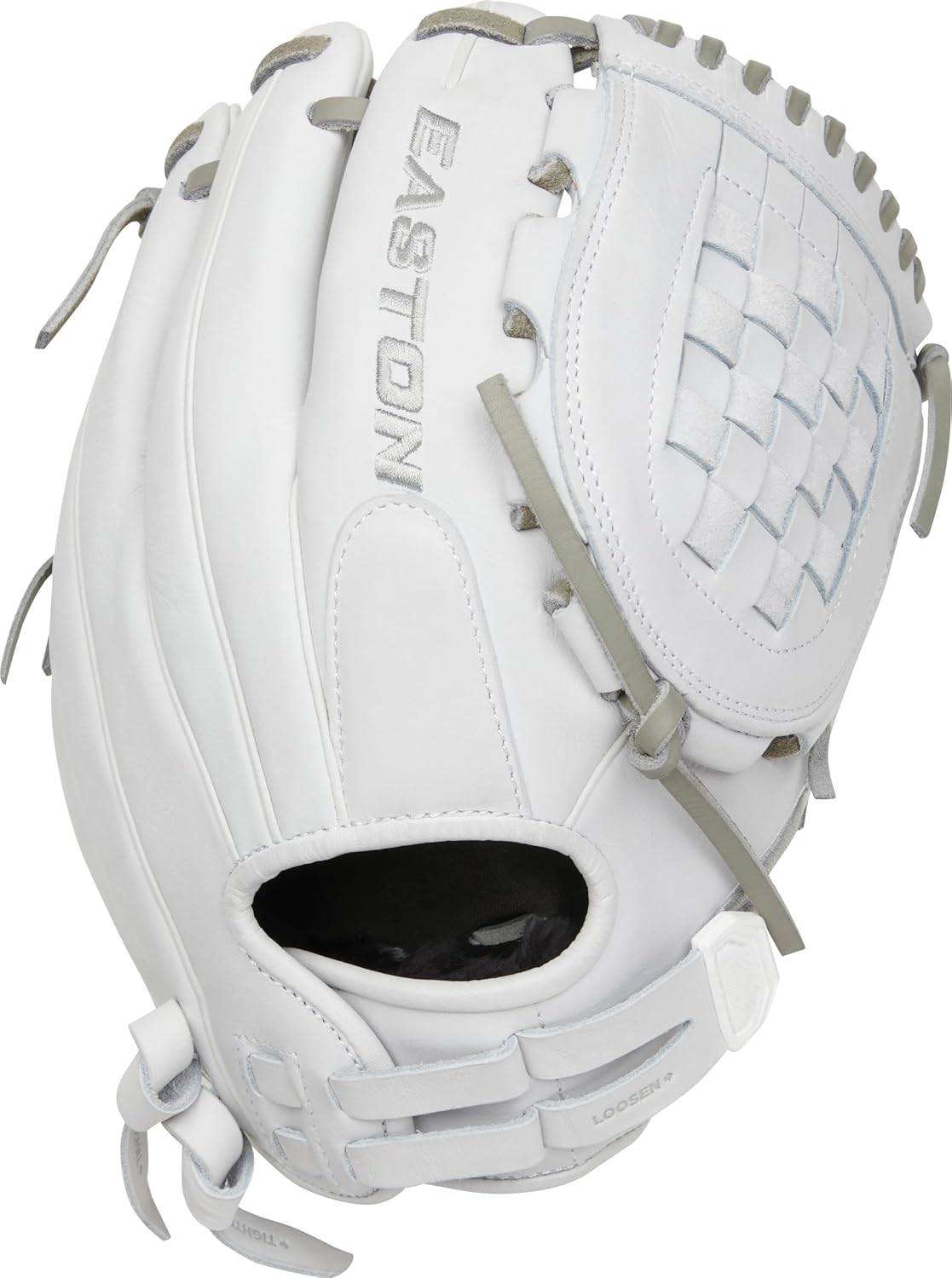 Easton | PROFESSIONAL COLLECTION Fastpitch Softball Glove | Left Hand Throw | 12" - Basket Web | White/Grey