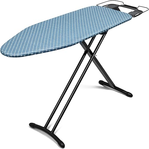 Miniatura 9 de Duwee Tabla de planchar de 17 x 46 pulgadas, tamaño completo, tabla de planchar de lujo con soporte para plancha de vapor, cubierta resistente al